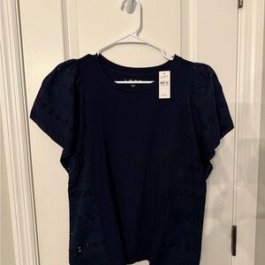 LOFT Women's Navy Top